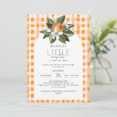 Invitation Un petit amour arrive Bébé Citron Shower de bébé (Debout devant)
