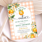 Invitation Un petit amour arrive ! Fête de bébé orange