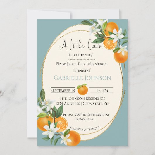 Invitation Un petit amour arrive garçon Baby Shower (Devant)