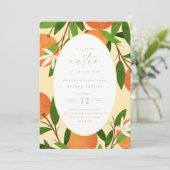 Invitation Un petit amour | Baby Shower jaune neutre moderne (Debout devant)