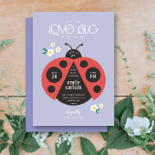 Invitation Un Petit Amour Bug Purple Baby Girl Douche