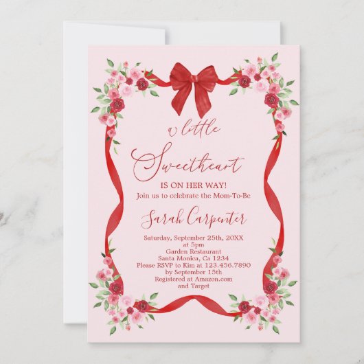 Invitation Un petit amour est en route (Devant)