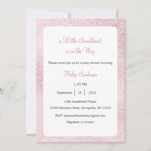 Invitation Un Petit Amour est en Route (Devant)