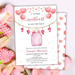Invitation Un petit amour Fête prénatale de la Saint-Valent