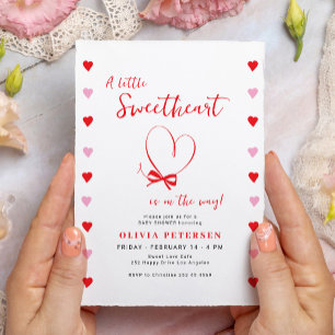 Invitation Un petit amour mignon shower de la Saint-Valentin 