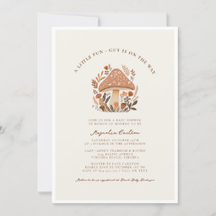 Invitation Un Petit Amusant Champagne Baby shower d'automne