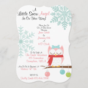 Invitation Un petit ange de neige