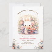 Invitation Un petit anniversaire de lapin (Devant)