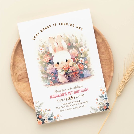 Invitation Un petit anniversaire de lapin