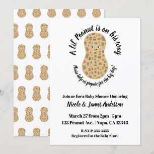 Invitation Un petit arachide mignon et fantaisiste pour une b