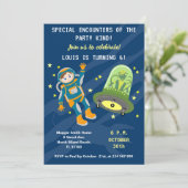 Invitation Un petit astronaute rêve fête d'anniversaire (Debout devant)