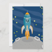 Invitation Un petit astronaute rêve fête d'anniversaire (Dos)