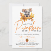 Invitation Un Petit Automne Automne Citrouille Baby shower KO (Devant)