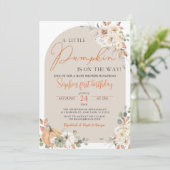 Invitation Un Petit Automne Citrouille Automne Automne Floral (Debout devant)