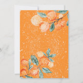 Invitation Un petit Baby shower à Citrus orange Cutie (Dos)