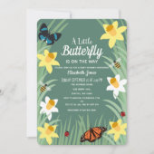 Invitation Un petit Baby shower à papillon (Devant)