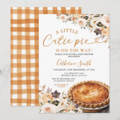 Invitation Un petit Baby shower à tarte Cutie Citrouille auto (Devant / Derrière)