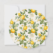 Invitation Un Petit Baby shower À Thème Citron Sucré (Dos)