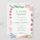Invitation Un petit Baby shower agricole de Sprout (Devant)