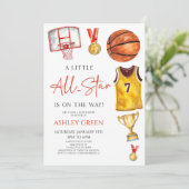 Invitation Un Petit Baby shower All-Star De Basketball (Debout devant)