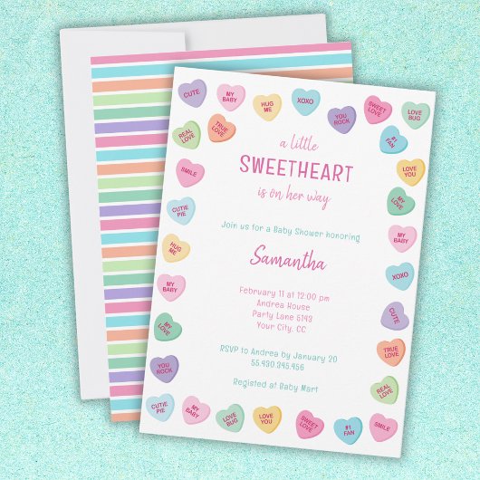 Invitation un petit baby shower amoureux