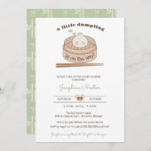 Invitation Un Petit Baby shower Bao Dumpling (Devant / Derrière)