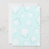 Invitation Un petit Baby shower Bleu Bébé (Dos)