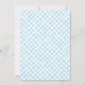 Invitation Un Petit Baby shower Bleu Citrouille (Dos)
