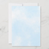 Invitation Un petit Baby shower bleu Halloween Boo (Dos)