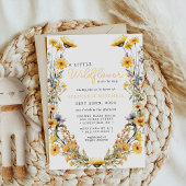 Invitation Un Petit Baby shower Boho Jaune Un Peu Fleur sauva