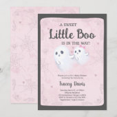 Invitation Un Petit Baby shower Boo (Devant / Derrière)