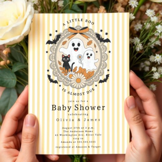 Invitation Un Petit Baby shower Boo