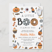 Invitation Un petit Baby shower Boo Halloween (Devant)