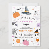 Invitation Un petit Baby shower Boo Halloween (Devant)