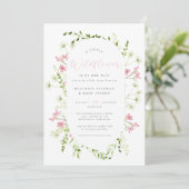 Invitation Un petit Baby shower botanique Fleur sauvage pour  (Debout devant)
