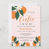 Invitation Un Petit Baby shower Botanique Orange Citrus Cutie (Devant)