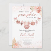 Invitation Un petit Baby shower citrouille (Devant)