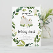 Invitation Un Petit Baby shower Citrouille (Debout devant)