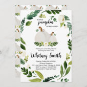 Invitation Un Petit Baby shower Citrouille (Devant / Derrière)