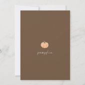 Invitation Un Petit Baby shower Citrouille (Dos)