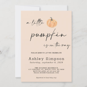 Invitation Un Petit Baby shower Citrouille