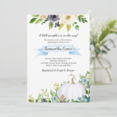 Invitation Un Petit Baby shower Citrouille (Debout devant)