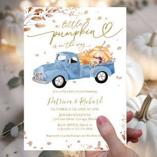 Invitation Un Petit Baby shower Citrouille