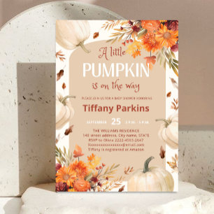 Invitation Un Petit Baby shower Citrouille
