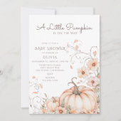 Invitation Un Petit Baby shower Citrouille (Devant)
