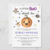 Invitation Un petit Baby shower Citrouille Boo Halloween (Devant)