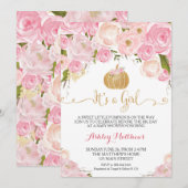 Invitation Un petit Baby shower Citrouille de Parties scintil (Devant / Derrière)