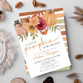 Invitation Un Petit Baby shower Citrouille Floral D'Automne U