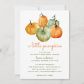 Invitation Un petit Baby shower Citrouille - Neutre sur le ge (Devant)