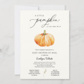 Invitation Un petit Baby shower Citrouille par la poste (Devant)